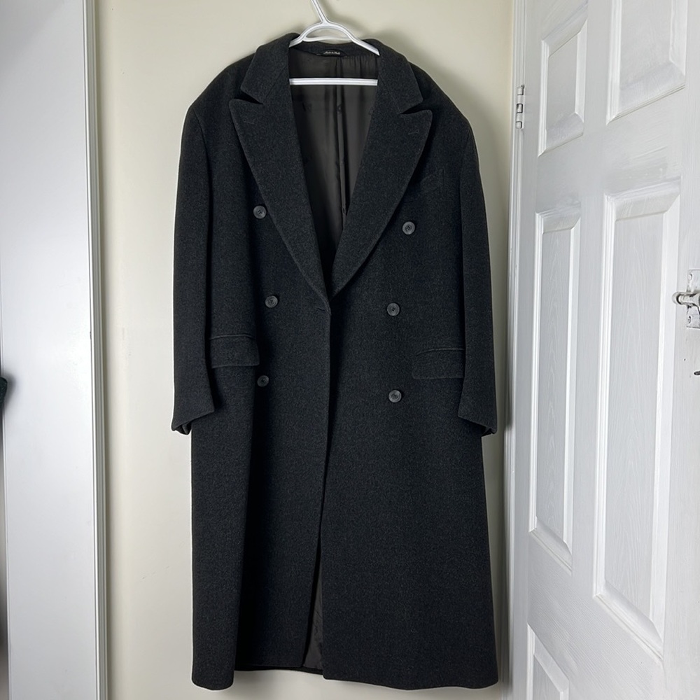 Example Italy Made Boyfriend Oversized Wool Trench Coat size XL